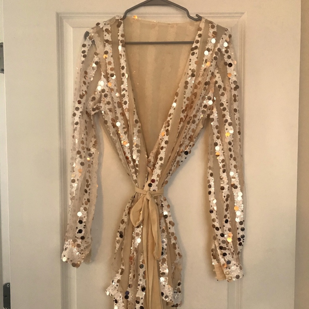 Gold Wrap Around Dress
